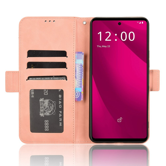 Cu clapetă pentru T Phone 2 Pro 5G, Card Slot, roz