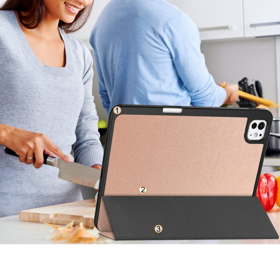 Husă pentru iPad Pro 11" 2024 (5 gen.), Smartcase cu spațiu pentru stylus, roz