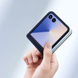 Husă Dux Ducis pentru Samsung Galaxy Z Flip7 5G, Bril, albastru