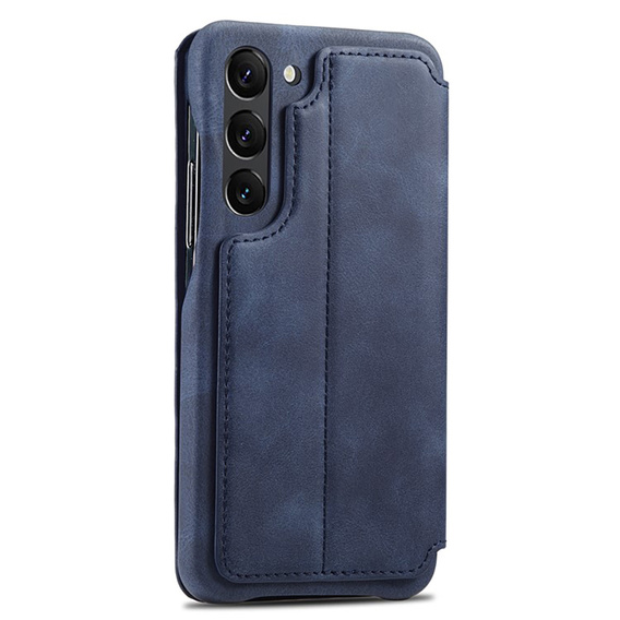 Carcasa cu clapetă pentru Samsung Galaxy S23 Plus, ERBORD Retro, albastru