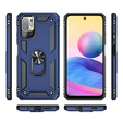 Husă blindată pentru Xiaomi Redmi Note 10 5G, Nox Case Ring, albastru
