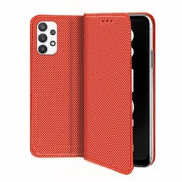 Cu clapetă pentru Samsung Galaxy A32 5G, Wallet Smart Magnet, roșu
