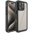 Husă impermeabilă IP68 pentru iPhone 16 Pro Max, negru