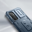 Husă blindată pentru Samsung Galaxy A55, Dexnor Full Body (Two Frames), albastru închis