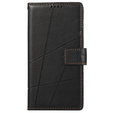 Husă cu clapetă pentru Realme 12 Pro 5G / 12 Pro+ 5G, Leather Line Wallet, negru