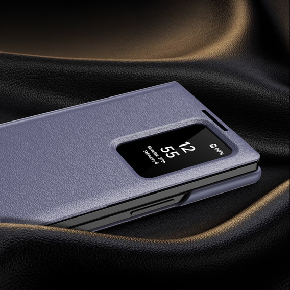 Husă cu clapetă pentru Samsung Z Fold5 5G, Smart View Wallet, lavanda