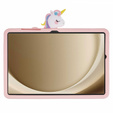 Husă pentru copii pentru Samsung Galaxy Tab A9+, Cute Patterns, cu suport, roz