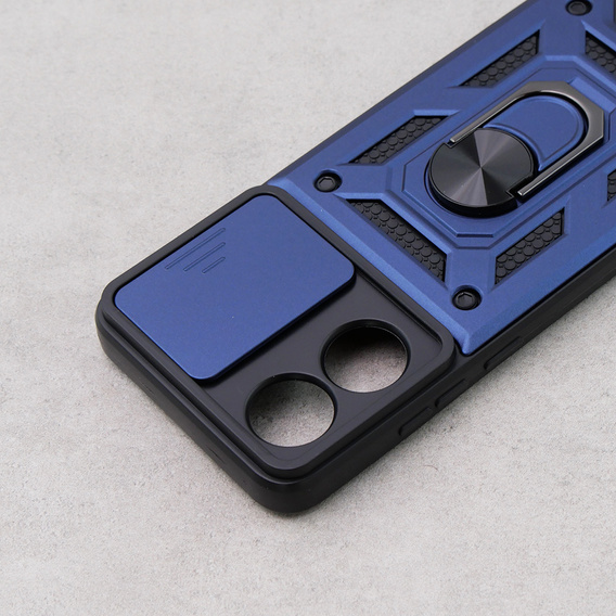 Husă blindată pentru Oppo A78 4G, CamShield Slide, albastru