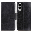 Cu clapetă pentru Samsung Galaxy S25 Edge, Crazy Horse Wallet, negru
