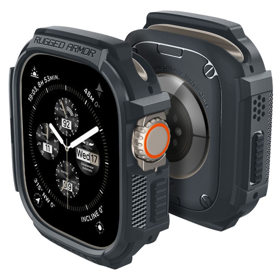 Husă Spigen Rugged Armor Dark Gray pentru Apple Watch Ultra 1 / 2 (49 mm)