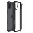 Carcasa Spigen pentru iPhone 16 Plus, Ultra Hybrid, negru + sticlă temperată 9H