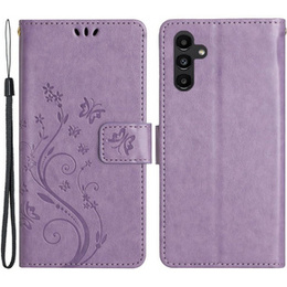 Cu clapetă pentru Samsung Galaxy A14 4G/5G, Mandala Flower, violet