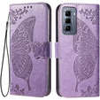 Cu clapetă pentru Infinix Hot 50 Pro+ 4G, Butterfly, violet