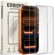 2x sticlă călită ERBORD 9H Hard Glass pe ecran pentru iPhone 17 Pro/17/16 Pro