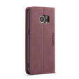 Husa CASEME pentru Samsung Galaxy S7, Leather Wallet Case, maroon