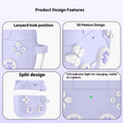 Husă din silicon cu motiv de labă de pisică cu inel pentru Apple AirPods Pro 3