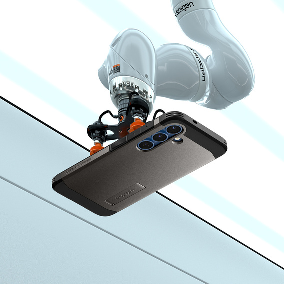 Carcasa Spigen pentru Samsung Galaxy S25+ Plus, Tough Armor Mag MagSafe, gri + 9H Tempered Glass