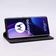Husă pentru Motorola Edge 40, ERBORD Vintage, portofel cu clapetă, negru