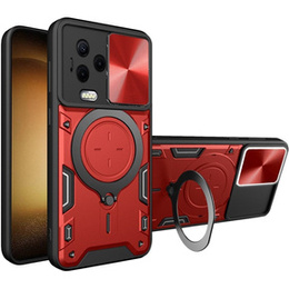 Husă blindată pentru Infinix Note 12 Pro 4G / Note 12 2023, CamShield Slide, roșu
