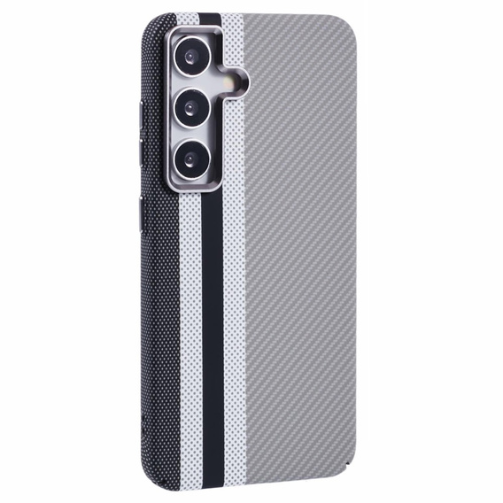 Carcasa pentru Samsung Galaxy S25+ Plus, Carbon Fiber MagSafe, gri