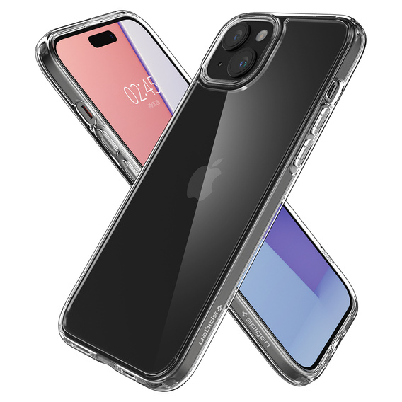 Carcasa Spigen pentru iPhone 15, Ultra Hybrid, transparentă + sticlă temperată 9H