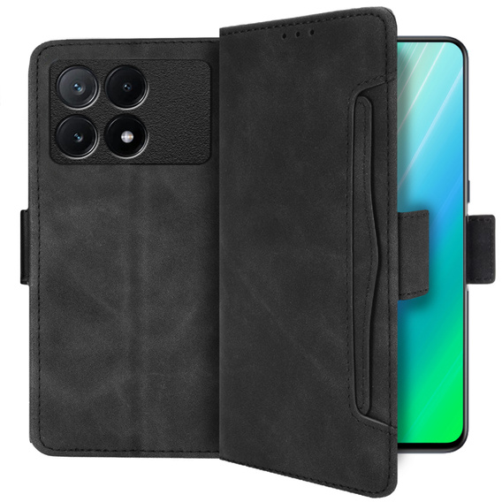 Cu clapetă pentru Xiaomi Poco X6 Pro 5G, Card Slot, negru