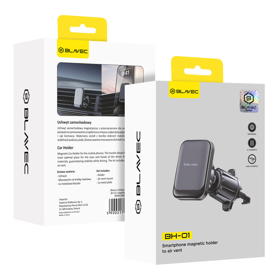 Suport auto magnetic pentru grila parbrizului, pentru smartphone-uri