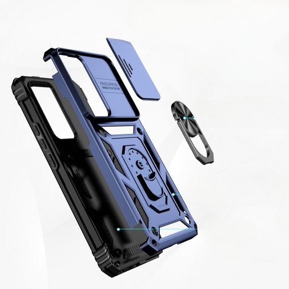 Husă blindată pentru Xiaomi 12T 5G / 12T Pro 5G, CamShield Slide, albastru închis