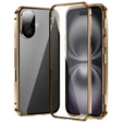 Husa pentru iPhone 16, Magnetic Dual Glass, de aur