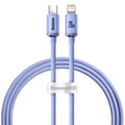 Cablu USB-C către Lightning Baseus Crystal Shine, 1,2 m, 20 W, pentru dispozitive Apple (Lightning)