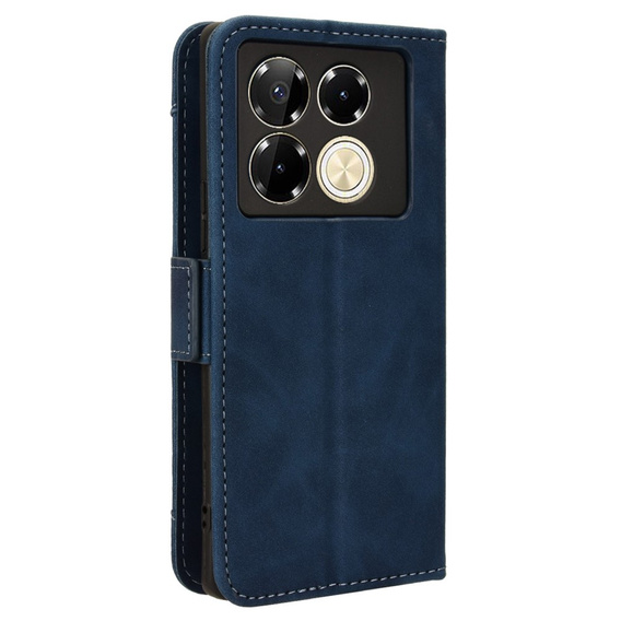 Cu clapetă pentru Infinix Note 40 Pro Plus, Card Slot, albastru închis