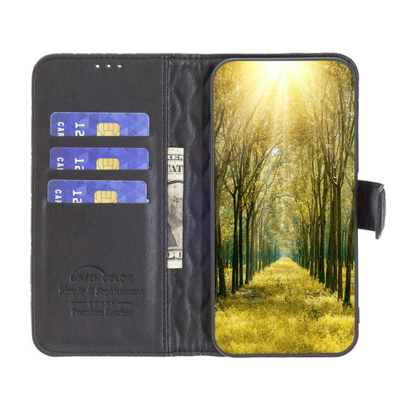 Cu clapetă pentru Motorola Edge 40 Neo, Wallet, BINFEN COLOR, negru