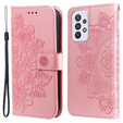 Cu clapetă pentru Samsung Galaxy A33 5G, Mandala Flower, roz rose gold