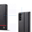 Carcasă cu clapetă pentru Samsung Galaxy S24, Carbon LC.IMEEKE, negru