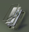 Husă blindată pentru Samsung Galaxy S25 Ultra, Dexnor Full Body (Two Frames), verde