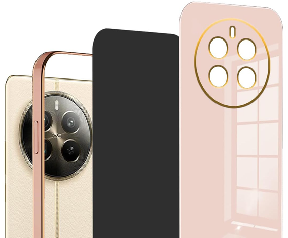 Husă pentru Realme 12 Pro 5G / 12 Pro+ 5G, Glamour CamShield, roz rose gold