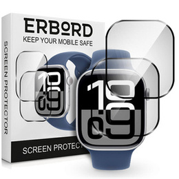 2x ERBORD Hybrid Glass pentru Apple Watch 10/11 46mm