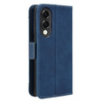 Cu clapetă pentru Samsung Galaxy S25 Edge, Card Slot, albastru închis