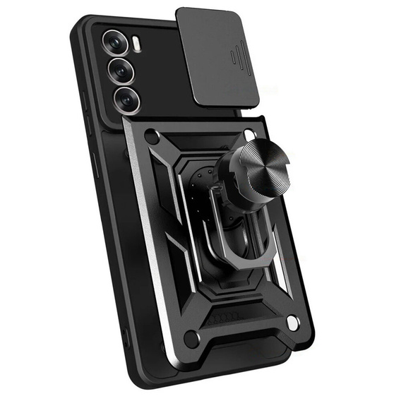 Husă blindată pentru Realme 14X / Realme C75, CamShield Slide, negru