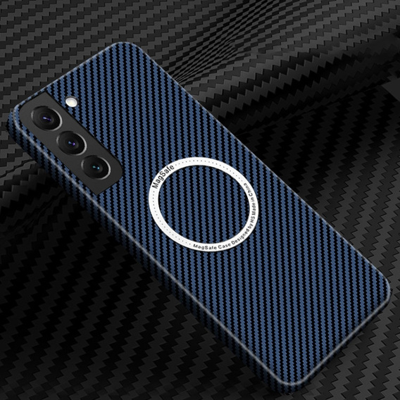 Huse pentru Samsung Galaxy S22 Plus, Magsafe Slim Carbon, albastru
