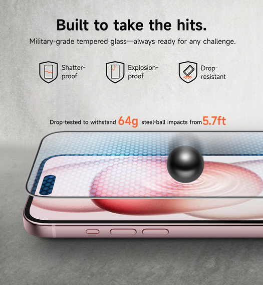 2x sticlă temperată SURITCH pentru iPhone 16 / 15