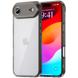 Husă din silicon pentru iPhone Air, cu spate dur, negru fumuriu