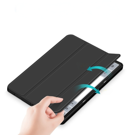 Husă pentru Lenovo Tab P12, Smartcase cu spațiu pentru stylus, negru
