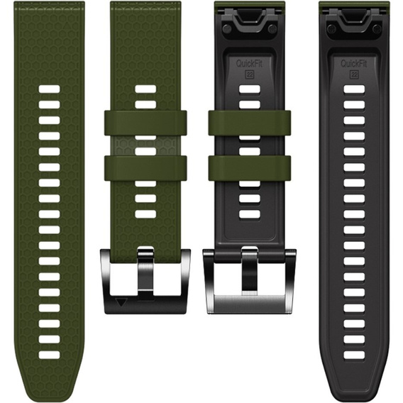 Curea de silicon pentru Garmin Fenix 7 / Forerunner 965 / 955 / 945 / 935, verde / negru