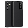 Husă cu clapetă pentru Samsung Galaxy S25, Smart View Wallet, negru