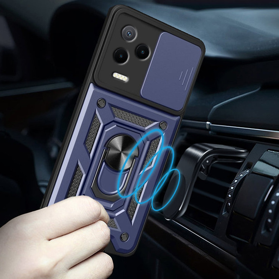 Husă blindată pentru Infinix Note 12 2023, CamShield Slide, albastru