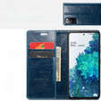 Carcasă flip CASEME pentru Samsung Galaxy S20 FE / 5G, Waxy Textured, albastru