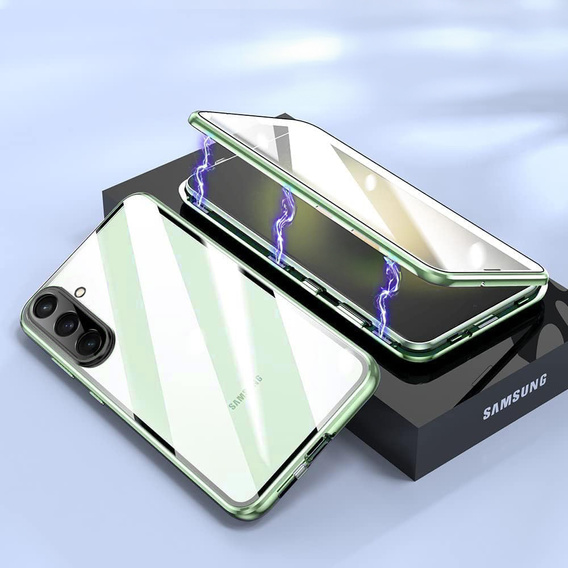 Husa pentru Samsung Galaxy A36, Magnetic Dual Glass, verde