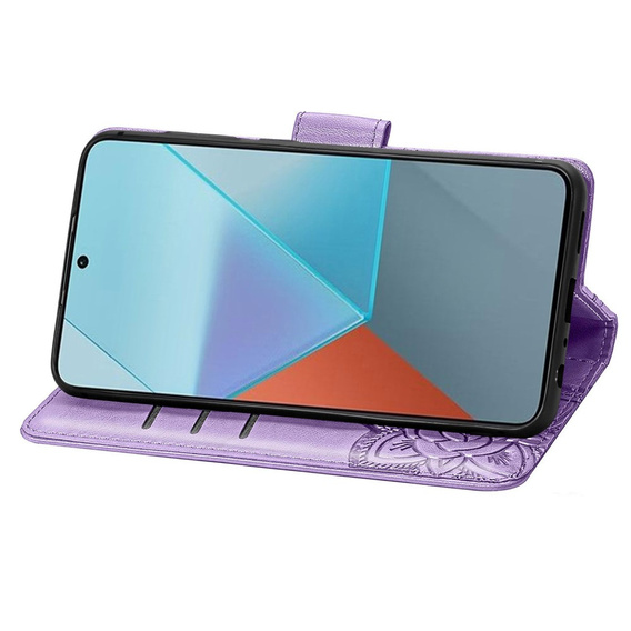 Cu clapetă pentru Xiaomi Redmi Note 13 Pro 5G, Butterfly, violet