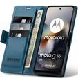 ERBORD Portofel Litchi lucios cu clapetă pentru Motorola Moto G56 5G